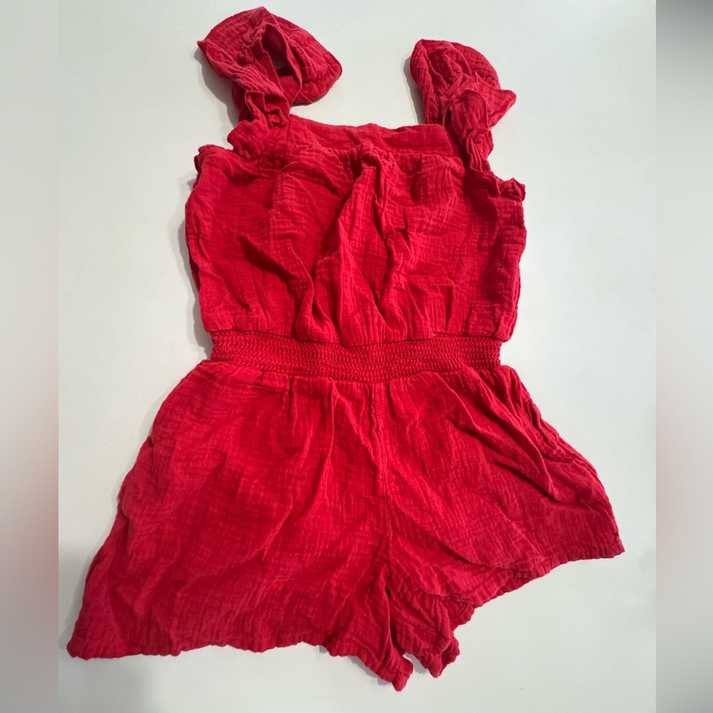 Cat & Jack Vibrant Red Kids Romper